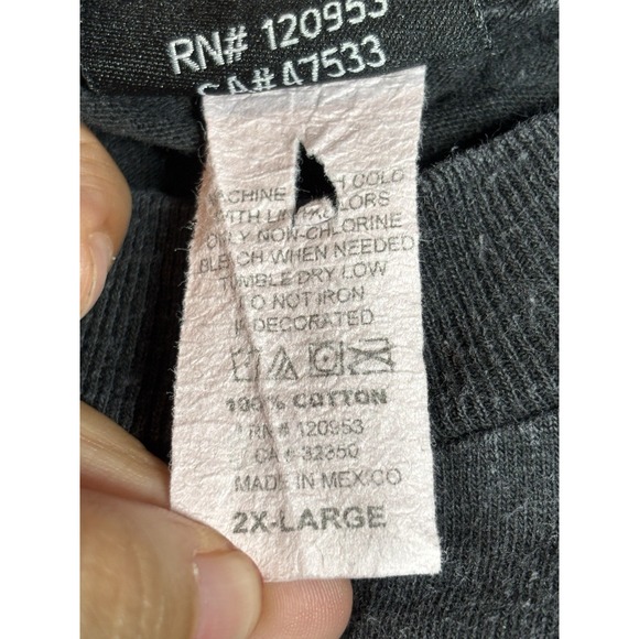 Vintage Metal Mulisha T-Shirt Size 2X Black Grunge Big Logo‎  Y2K thrashed - Picture 5 of 11